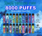 Nic слоек торнадо 8000 850mah RandM солит сигарету ручки портативную устранимую перезаряжаемые e Vape 31 вкуса