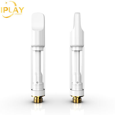 качество  Wholesale CBD THC D8 Oil Cartridge Flat Round Zirconia Post 0.5ml 1ml Cartridge Фабрика