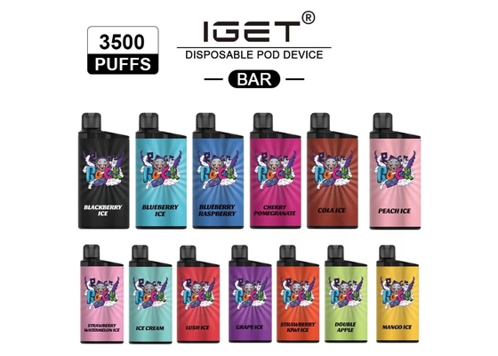 Жидкост-емкости вкусов 12ml плода мороженого 20 ягоды слоек Адвокатуры 3500 IGET ручка vape смешанной устранимая