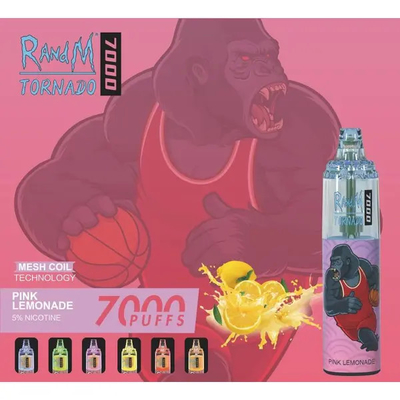 СЛОЙКИ торнадо 7000 соли RANDM никотина 5% 30 видов приправляют устранимую ручку Vape