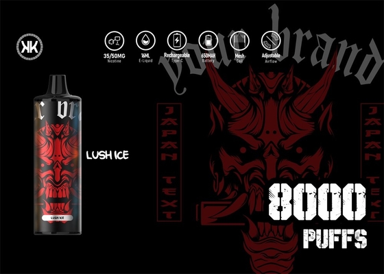 Устранимая ручка Макс Vape энергии слоек KK 8000 с батареей 850mAh перезаряжаемые