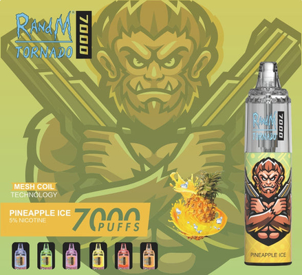 Слойки торнадо 7000 14ML e жидкостные Vapes RandM с катушкой сетки и светом RGB