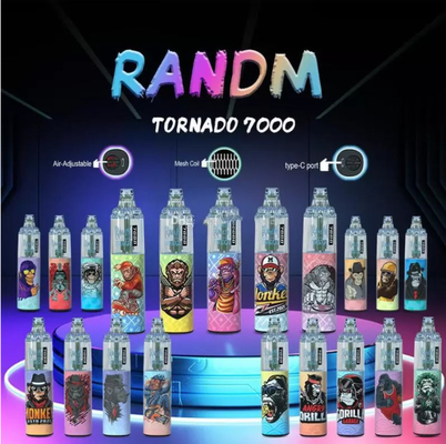 Слойки торнадо 7000 14ML e жидкостные Vapes RandM с катушкой сетки и светом RGB