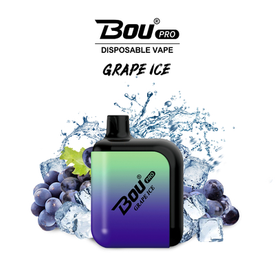 Портативный одноразовый BOU PRO Vape 7000 Puffs 5% Nic 16ml Liquid Type C Rechargeable