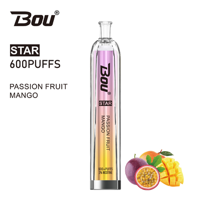 600 звезда Vape BOU никотина слоек 2ml 2% с батареей 500mah