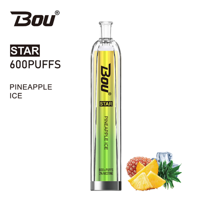 600 звезда Vape BOU никотина слоек 2ml 2% с батареей 500mah