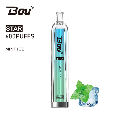 600 звезда Vape BOU никотина слоек 2ml 2% с батареей 500mah