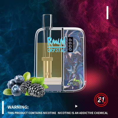 RandM Crystal 4600 Puff Одноразовые электронные сигареты 10 мл Pod с сетчатой ​​катушкой