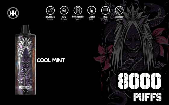 Батарея Vape 650mah сигарет слоек устранимая EPOD перезаряжаемые e Макс 8000 энергии KK