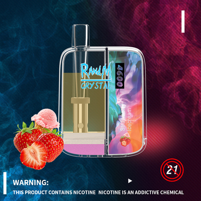 Слойки сигареты 4600 ручки RandM кристаллические Chargeable 12 Prefilled вкусами Vape устранимых