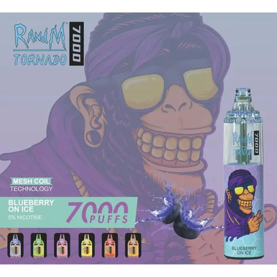 Гладкий вкус Fumot RandM Mesh Coil Tornado Vape 7000 Puffs Настройка воздуха
