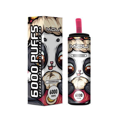 650ml устранимое Vape Miou 6000 слоек в запасе