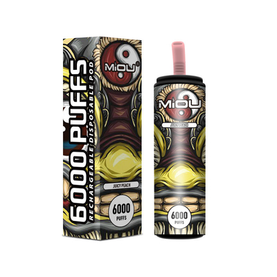 никотин слойки 5% 650mAh перезаряжаемые Vape устранимый Miou 6000
