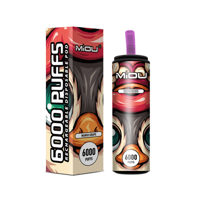650ml устранимое Vape Miou 6000 слоек в запасе