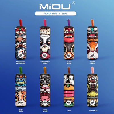 650ml устранимое Vape Miou 6000 слоек в запасе