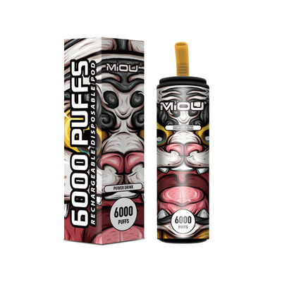 никотин слойки 5% 650mAh перезаряжаемые Vape устранимый Miou 6000