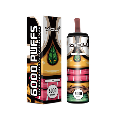 никотин слойки 5% 650mAh перезаряжаемые Vape устранимый Miou 6000