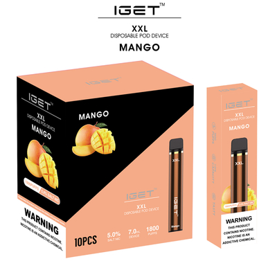 Xxl 100% первоначальные 1800 Iget фабрики Китая сразу сопит устранимая ручка vape