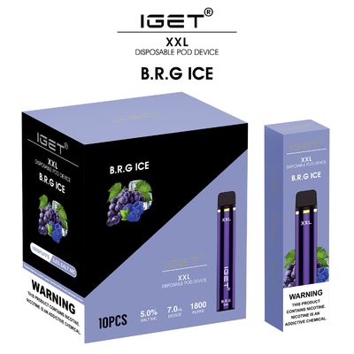 Xxl 100% первоначальные 1800 Iget фабрики Китая сразу сопит устранимая ручка vape