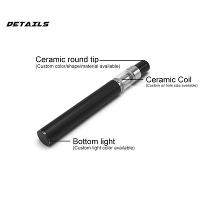 Верхняя заполняя 280mah ручка масла cbd ручки D7 vape cbd батареи 0.3ml мини устранимая пустая