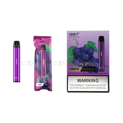 Высококачественная электронная ручка слоек 2.4ml Iget Shion устранимая Vape сигареты 600