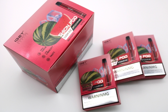 Подлинная ручка Vape батареи слоек 400mAh прибора 600 стручка E-сигарет IGET SHION устранимая