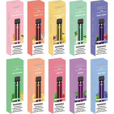 Стручок Vape подлинной слойки Iget 1800 портативный, ручка вапоризатора 7ml XXL куря