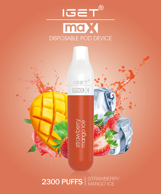 ручка Vape стручка 2300f IGET МАКС плоская, система стручка манго 8ml портативная