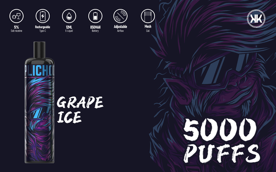 вкусы устранимых Vape 5000Puffs e сигар 850mAh EPOD множественные