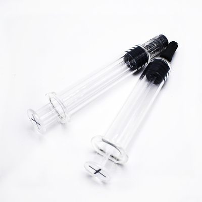 Шприц пустого масла Cbd стеклянный, стеклянный шприц концентрата 1ml