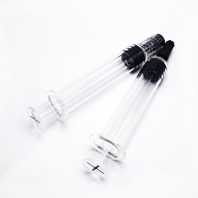 1/6 шприцев масла Cbd аппликатора лиманды стеклянных, 1ml Prefilled шприцы замка Luer