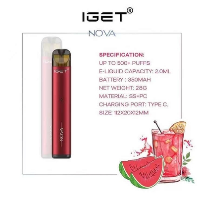 Первоначальный набор стартера Vape никотина видов 6% Новы 3 IGET Vape IGET в запасе