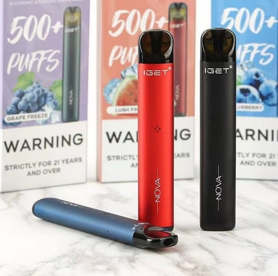Батарея 2ml 500 слоек первоначального набора прибора Новы Iget устранимая перезаряжаемые Prefilled ручка Vape патрона
