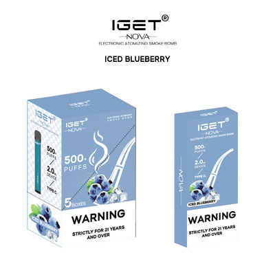 Батарея 2ml 500 слоек первоначального набора прибора Новы Iget устранимая перезаряжаемые Prefilled ручка Vape патрона