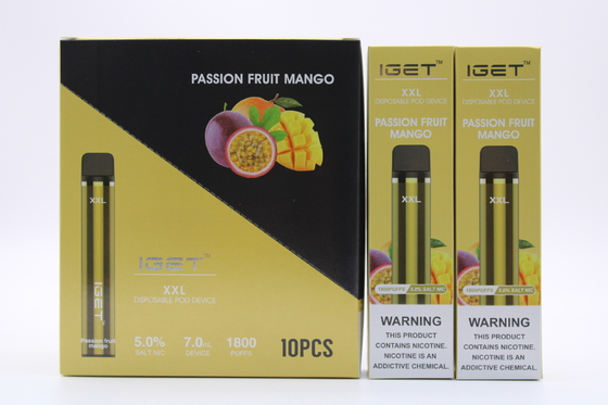 Первоначальное Iget XXL 1800 сопит устранимые сигареты стручка батарея 2.4ml прибора 950mAh Prefilled ручка Vape патрона