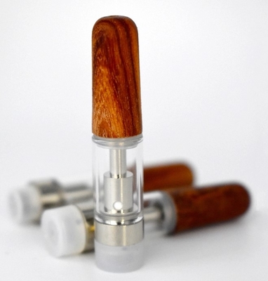 Стекло подсказок керамической системы стручка патрона катушки 0.5ml 1ml CBD Vape деревянное
