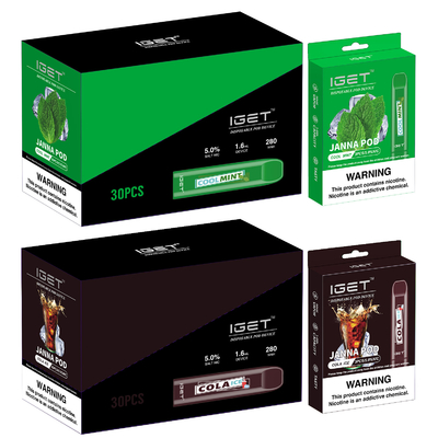 Оптовый множественный цвет IGET JANNA 450 сопит устранимая ручка Vape