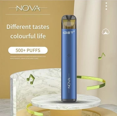 Никотин перезаряженный стручком батареи 500Puffs 6% Новы 100% первоначальным IGET меняемым Vape