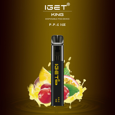 Горячая продавая ручка vape КОРОЛЯ 2600 слоек Австралии IGET устранимая с различным цветом видов выбирает
