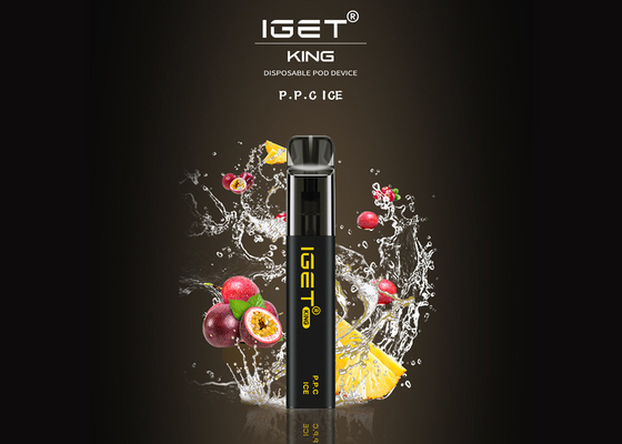 Король 2600 слойки Iget включая никотин устранимое Vape 5% пишет 9 вкусов