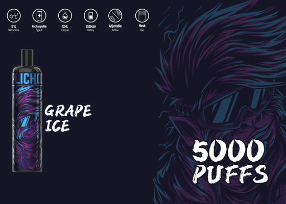 5000 ручка Vape никотина вкусов 12ML 5% Vape 12 энергии Epod слоек перезаряжаемые