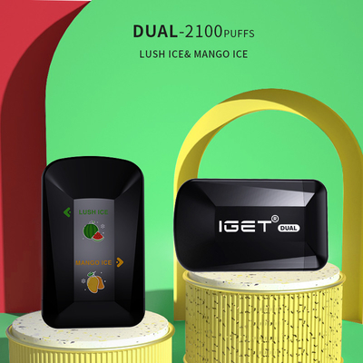 IGET удваивают 2100 слоек 2 вкуса в 1 устранимой емкости ручки 8.0ml vape