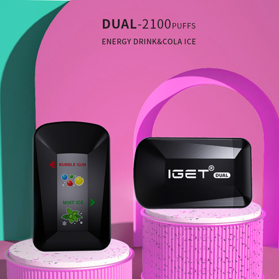 IGET удваивают 2100 слоек 2 вкуса в 1 устранимой емкости ручки 8.0ml vape