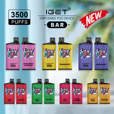 Ручка Vape нового никотина слоек 12ml 5% АДВОКАТУРЫ 3500 вкусов доступного IGET устранимая