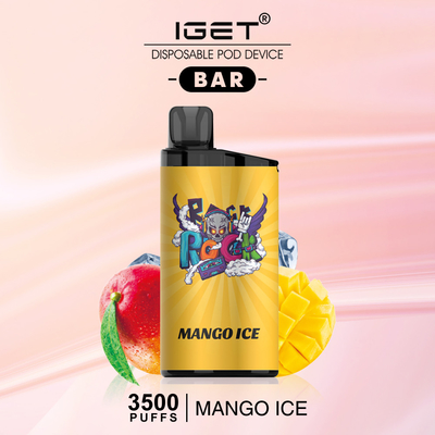 1500mAh батарея устранимое Vape IGET ЗАПИРАЕТ 3500 слоек 25 вкусов доступных