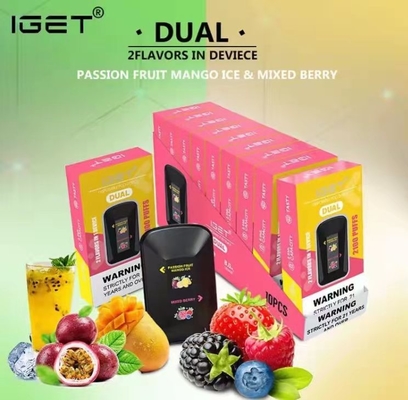 Iget удваивает 2 вкуса в 1 сигарете 2100 слоек устранимой электронной