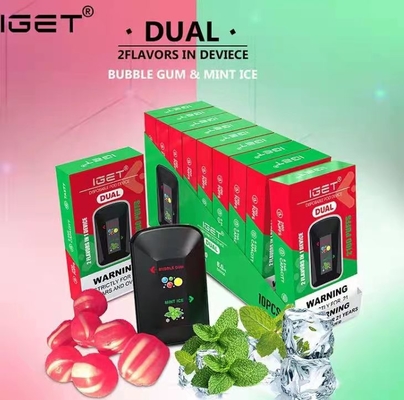 Iget удваивает 2 вкуса в 1 сигарете 2100 слоек устранимой электронной