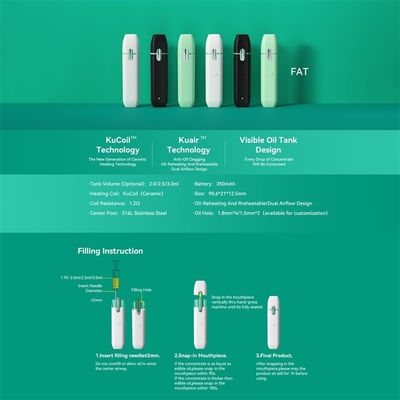 Новое прибытие P24 350 ручка батареи устранимая SS316 Vape mAh с томом танка 2.0/2.5/3.0ML