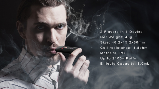 Двойные вкусы в одном приборе устранимом Vape 2100 сопят IGET ДВОЙНОЕ с батареей 1000mah