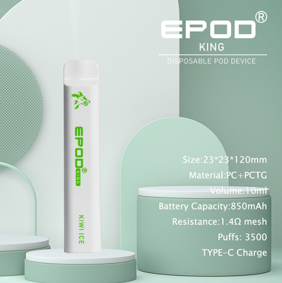 10ML перезаряжаемые EPOD устранимое Vape 3500 слоек с батареей 850mah